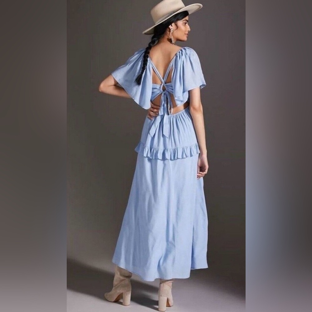 Anthropologie Forever That Girl Blue Maxi Dress